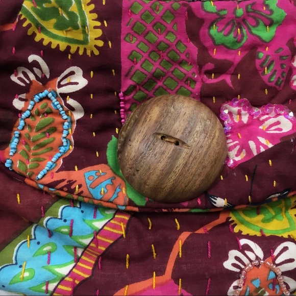 World Market Bright Beaded Embroidered Clutch - Picture 3 of 8